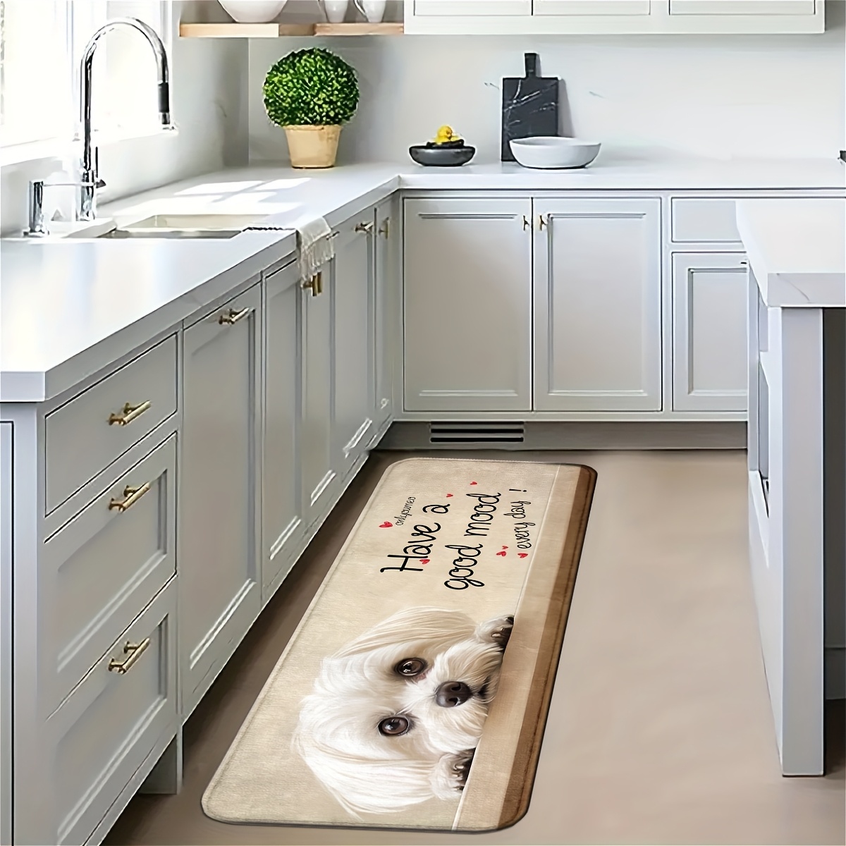 Commercial Kitchen Quotes - Karpet Dapur Panjang Motif Anjing Maltese