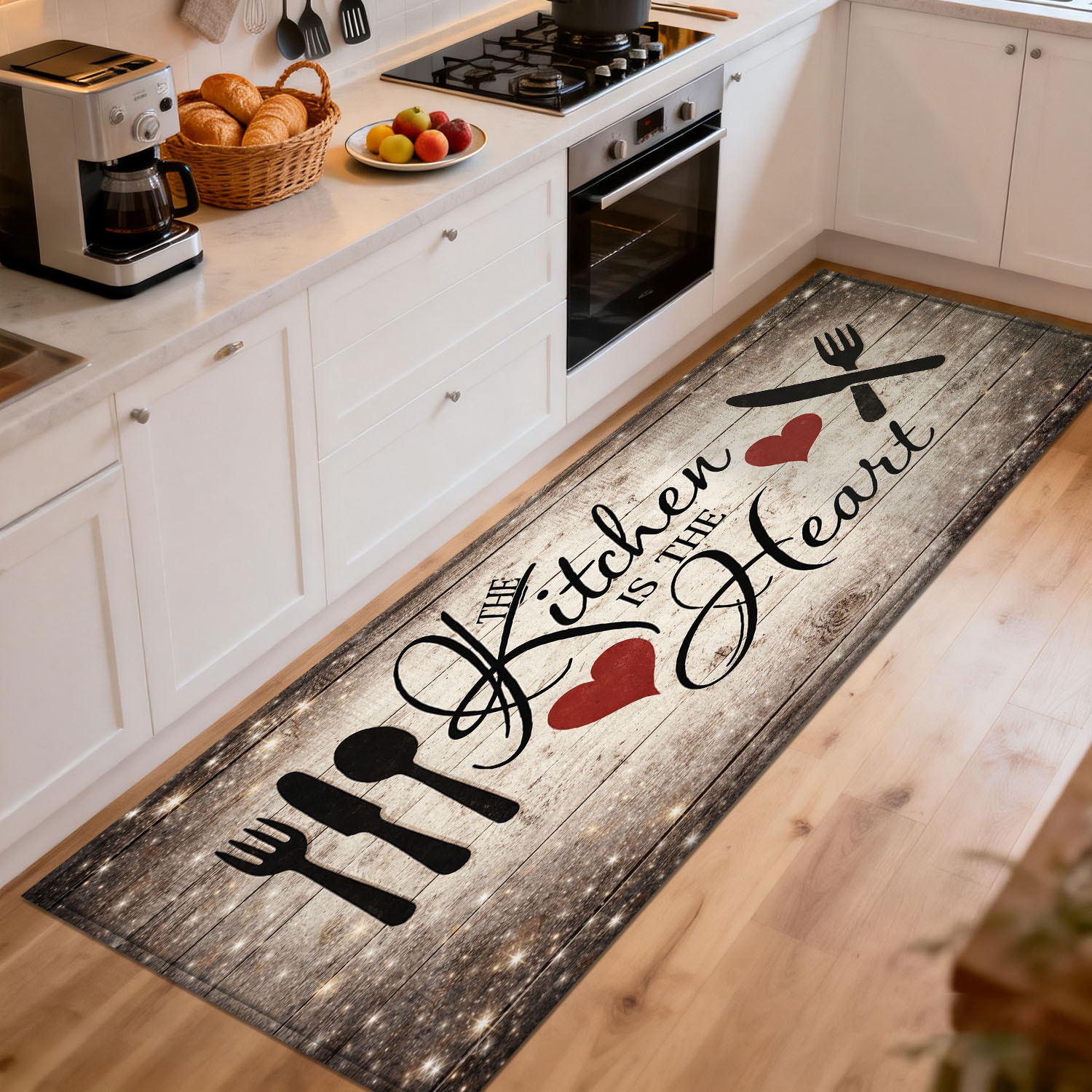 Commercial Kitchen Quotes - Karpet Dapur Kayu Rustic dengan Grafis