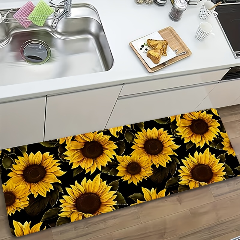 Commercial Kitchen Zones - Alas Lantai Motif Bunga Matahari Kuning