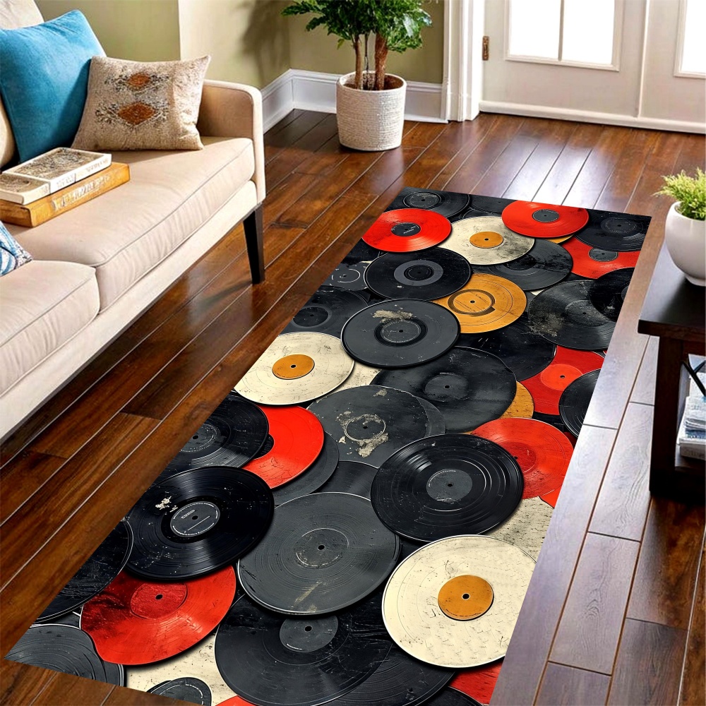 Commercial Kitchen Vinyl - Karpet Vinyl Vintage Motif Piringan Hitam,