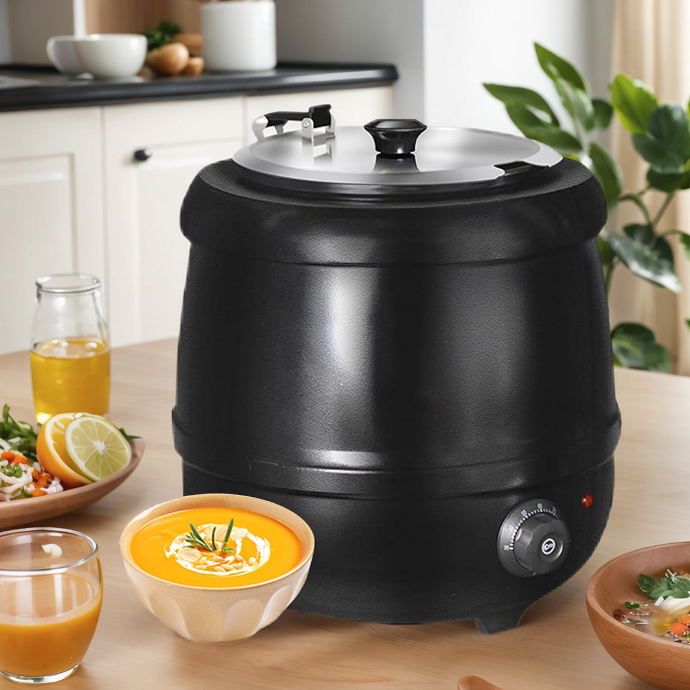 Soup Kettle Warmer - Ketel Sup 10L dengan Tutup Berengsel,