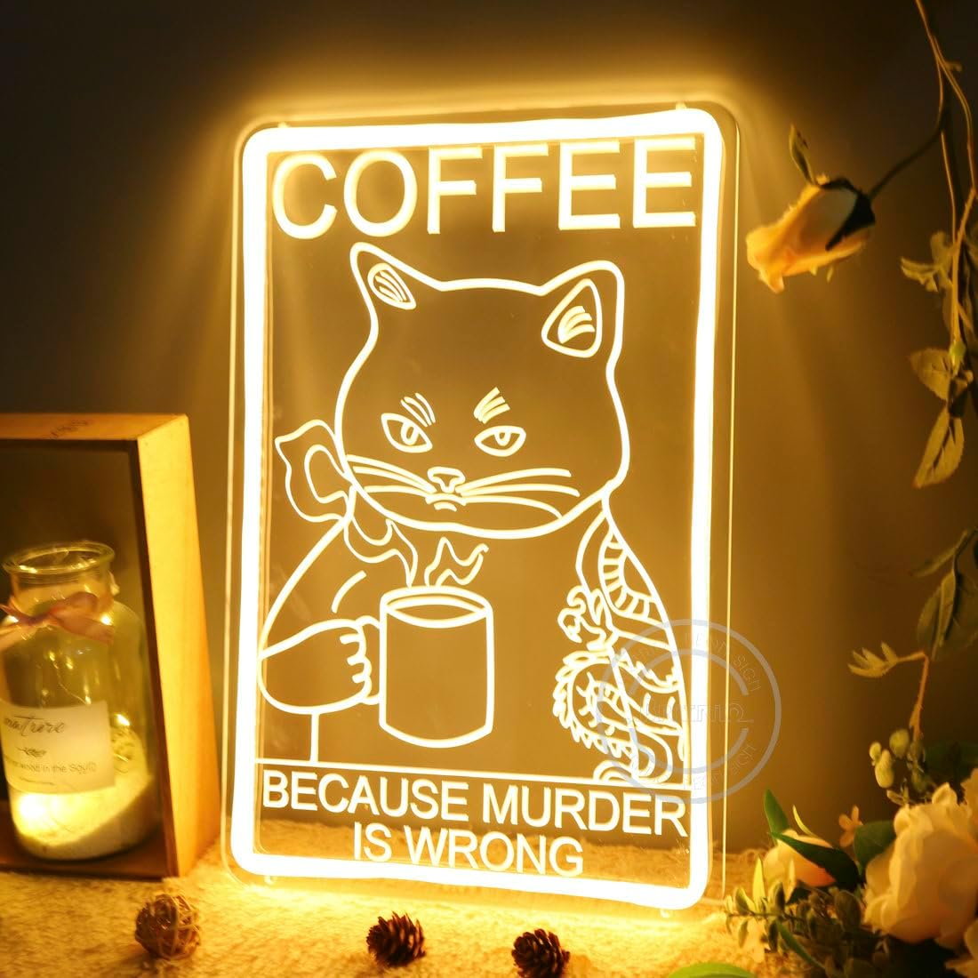 Lampu Neon LED Kucing Lucu unt - Commercial Kitchen Quotes ulasan dan harga
