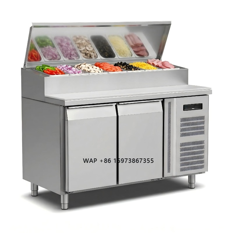Kulkas Persiapan Sandwich OEM  - Commercial Kitchen Prep Table ulasan dan harga