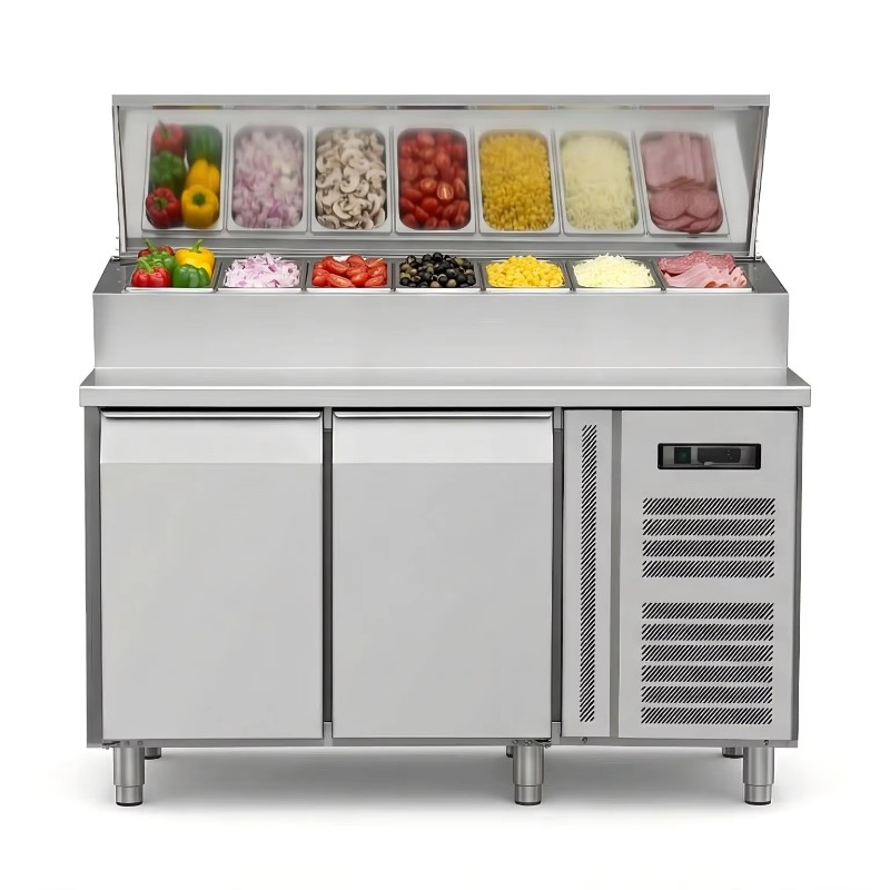 Kulkas Persiapan Sandwich OEM  - Commercial Kitchen Prep Table ulasan dan harga