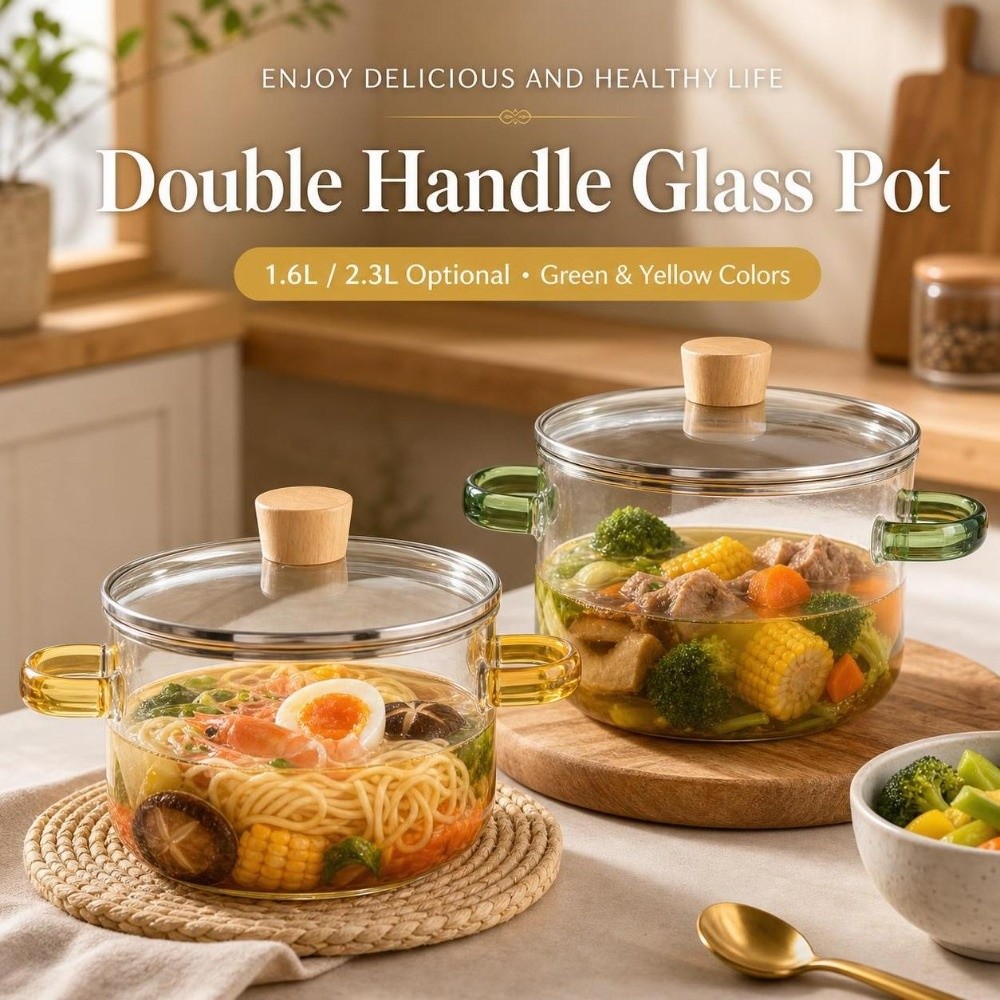Panci Kaca Rumah Tangga Tebal  - Soup Kettle Warmer ulasan dan harga