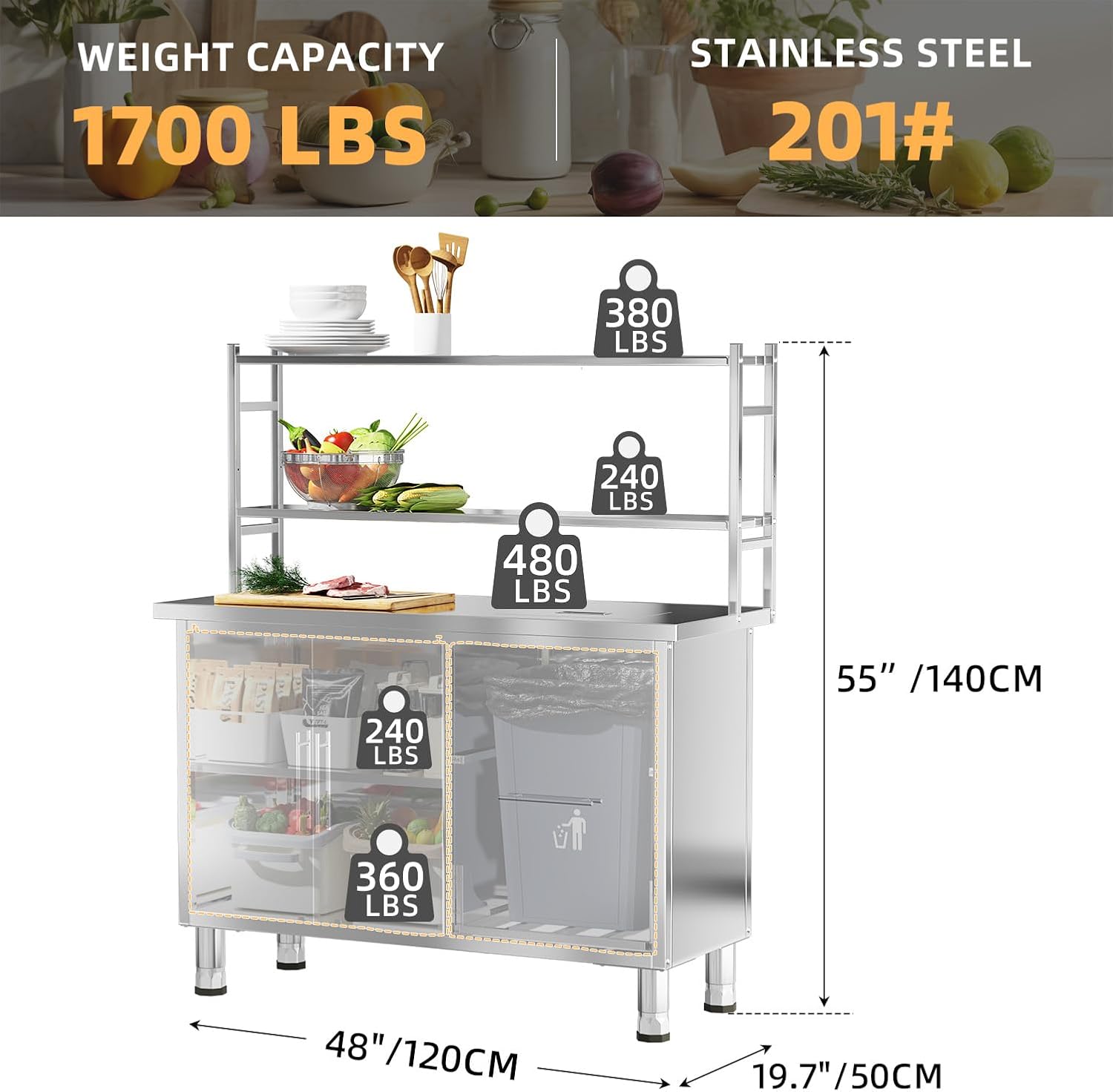 Meja Persiapan Makanan dari Ba - Commercial Kitchen Prep Table ulasan dan harga