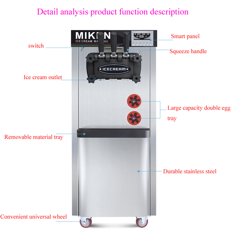 Mesin Es Krim Soft Serve Tiga  - Commercial Ice Maker ulasan dan harga