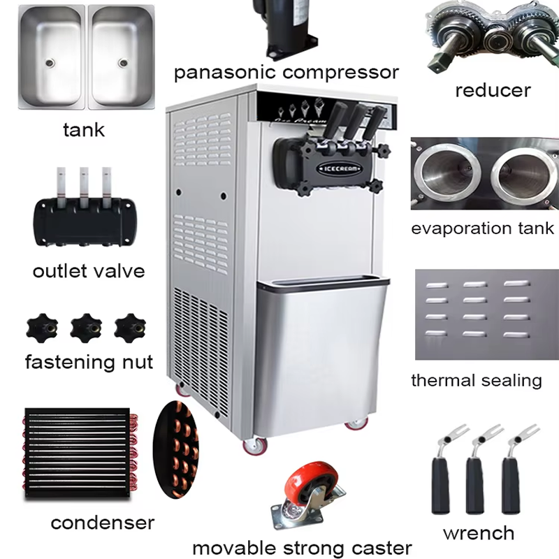 Mesin Es Krim Soft Serve Tiga  - Commercial Ice Maker ulasan dan harga