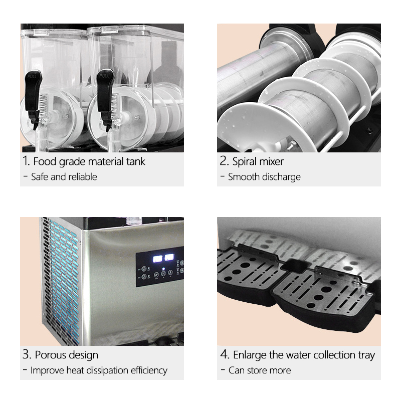 Mesin Smoothie 2 Tangki 15L Pe - Commercial Ice Maker ulasan dan harga