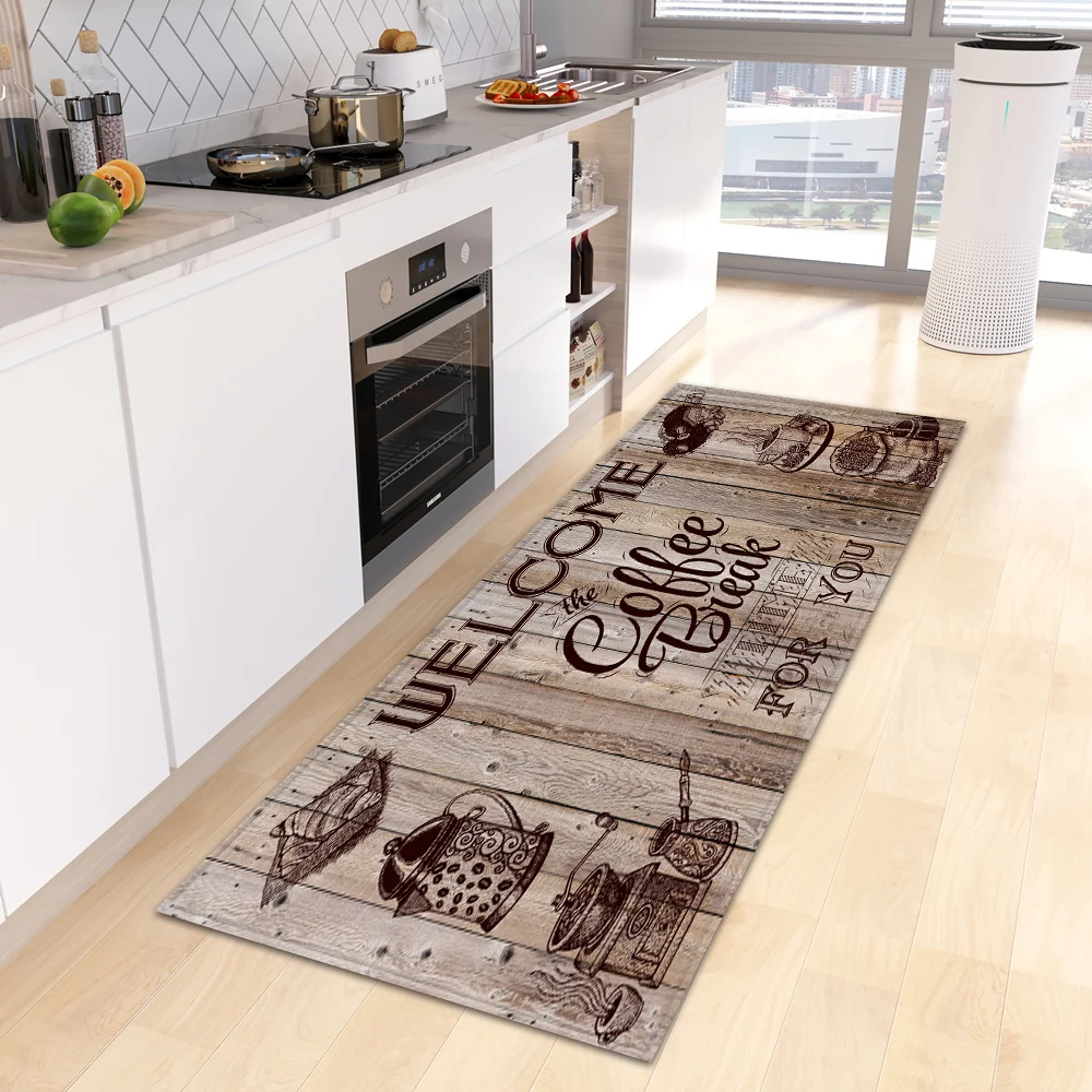 Karpet Dapur Bertema Kopi Anti - Commercial Kitchen Zones ulasan dan harga