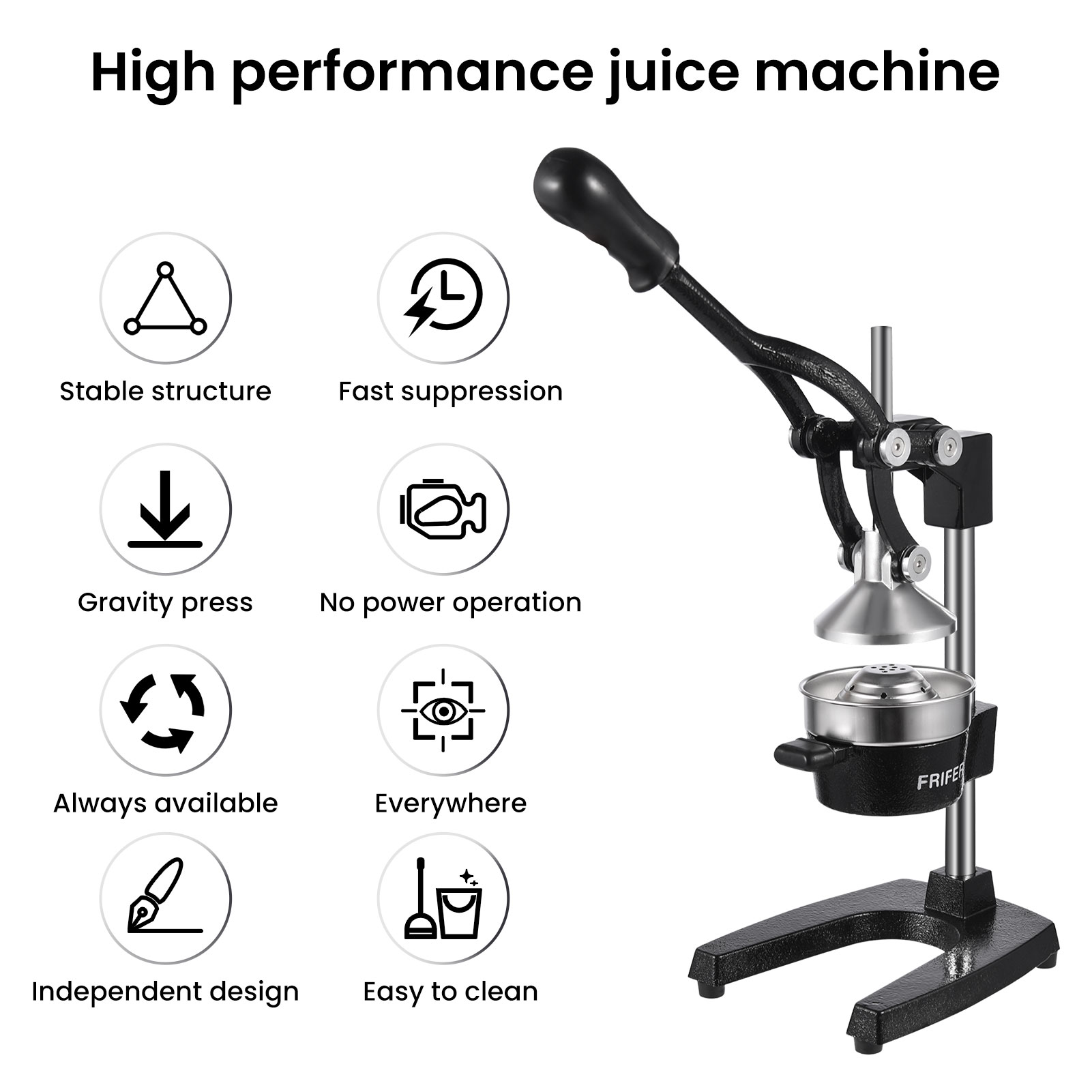 Pemeras Jeruk Manual dari Baja - Commercial Kitchen Juicer ulasan dan harga