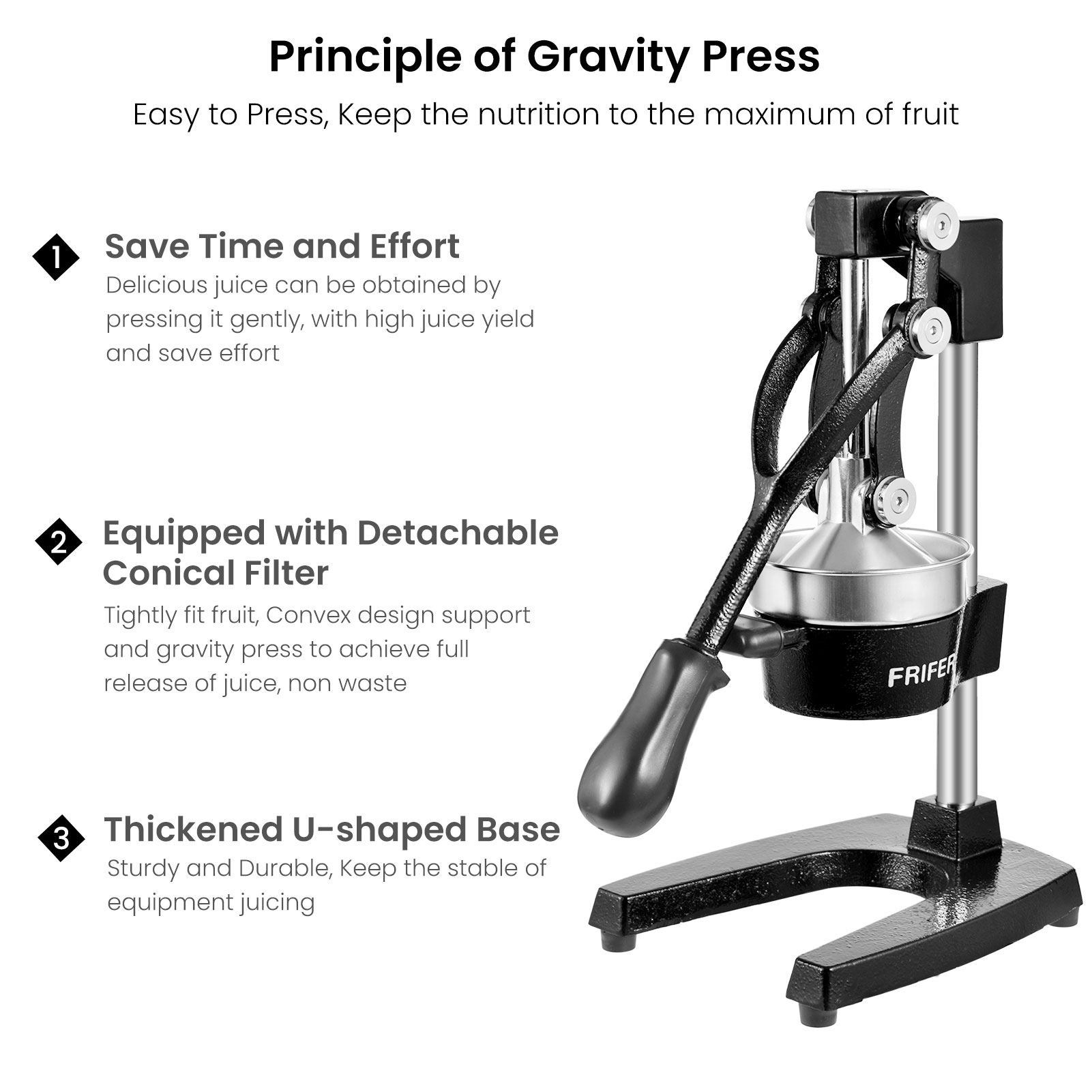 Pemeras Jeruk Manual dari Baja - Commercial Kitchen Juicer ulasan dan harga